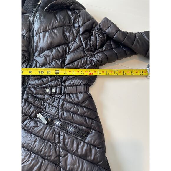 XOXO Puffer Hooded Jacket Girls Size L Front Zip Pockets Ribbed Collar and Cuffs - Picture 12 of 13
